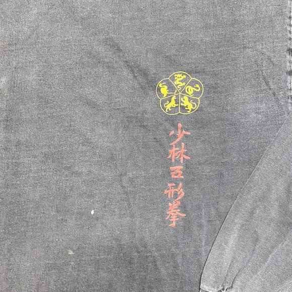 Vintage Y2K Kung Fu Longsleeve with sick graphic design and fade - Picture 5 of 6